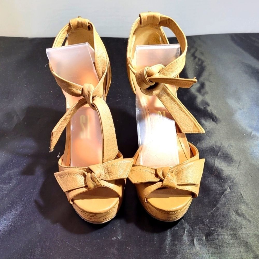 SANTA LOLLA WOMEN"S WEDGE STYLE  OPEN TOE WITH ANKLE STRAPS SANDAL